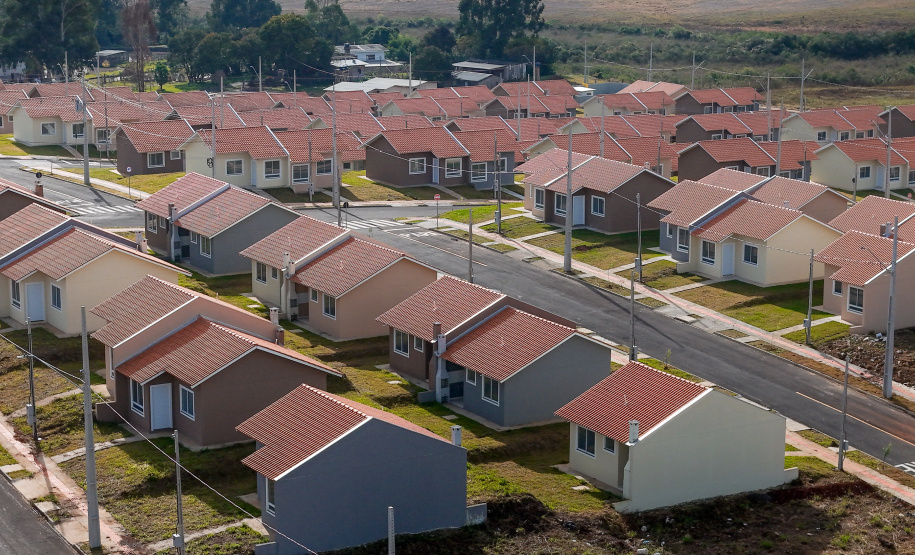 Casa Fácil Paraná, a Cohapar financia diretamente a construção de casas para famílias com renda de um a seis salários mínimos em Palmas Foto: Geraldo Bubniak/AEN