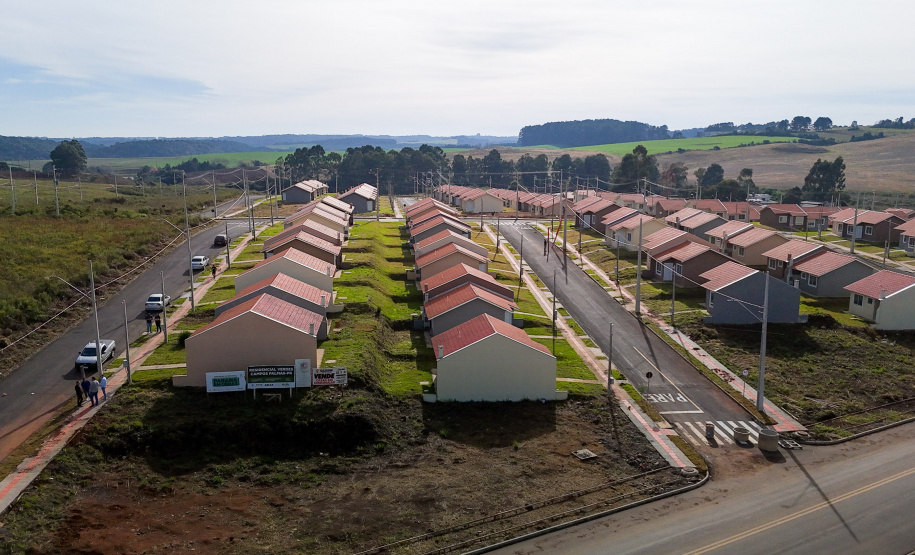 Casa Fácil Paraná, a Cohapar financia diretamente a construção de casas para famílias com renda de um a seis salários mínimos em Palmas Foto: Geraldo Bubniak/AEN