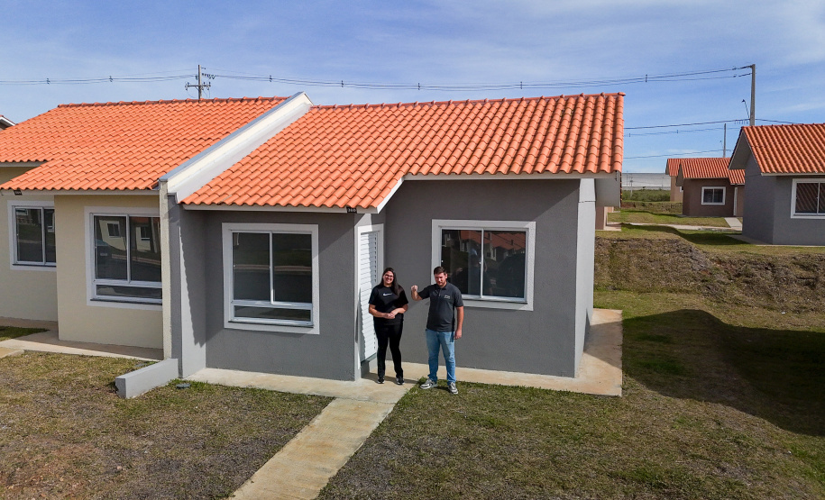 Casa Fácil Paraná, a Cohapar financia diretamente a construção de casas para famílias com renda de um a seis salários mínimos em Palmas Foto: Geraldo Bubniak/AEN