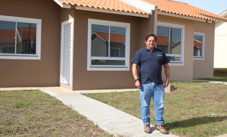 Casa Fácil Paraná, a Cohapar financia diretamente a construção de casas para famílias com renda de um a seis salários mínimos em Palmas Foto: Geraldo Bubniak/AEN