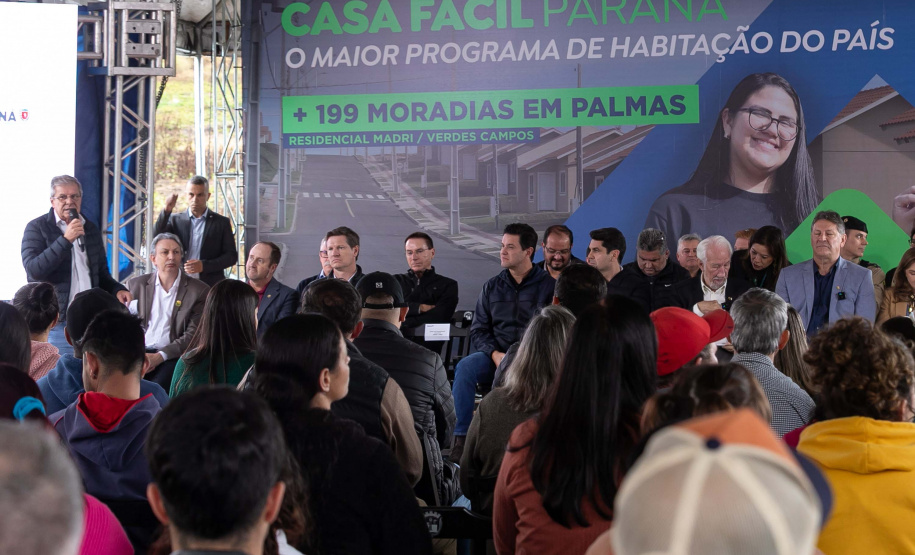 Palmas, 22 de maio de 2025 - O vice-governador Darci Piana participa da inauguração do Residencial Verdes Campos. São 199 casas, sendo todas as unidades subsidiadas pelo Governo do Estado, por meio do Casa Fácil Paraná.
