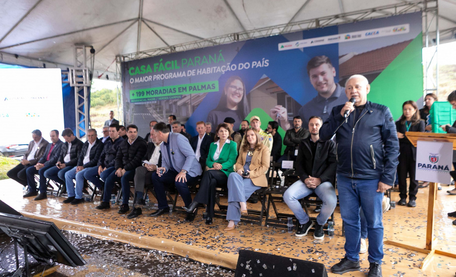 Palmas, 22 de maio de 2025 - O vice-governador Darci Piana participa da inauguração do Residencial Verdes Campos. São 199 casas, sendo todas as unidades subsidiadas pelo Governo do Estado, por meio do Casa Fácil Paraná.