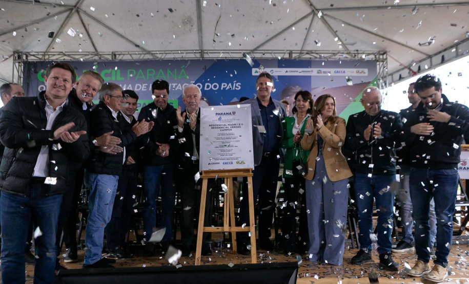 Palmas, 22 de maio de 2025 - O vice-governador Darci Piana participa da inauguração do Residencial Verdes Campos. São 199 casas, sendo todas as unidades subsidiadas pelo Governo do Estado, por meio do Casa Fácil Paraná.