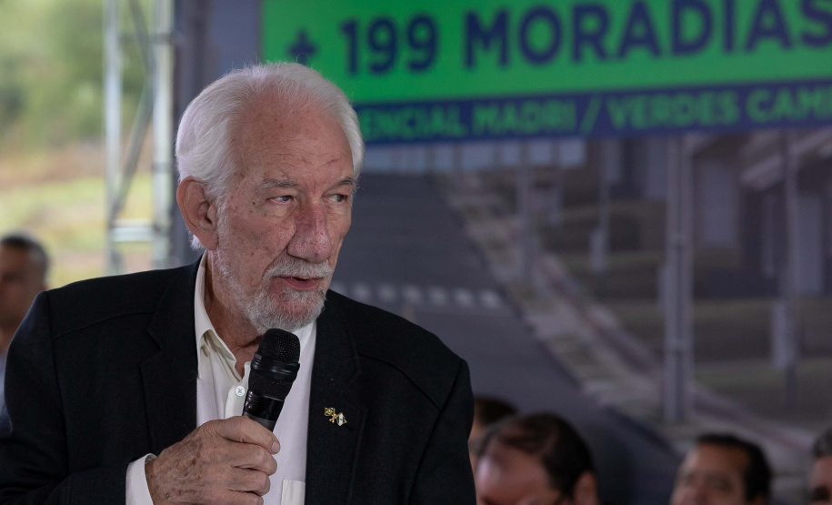 Palmas, 22 de maio de 2025 - O vice-governador Darci Piana participa da inauguração do Residencial Verdes Campos. São 199 casas, sendo todas as unidades subsidiadas pelo Governo do Estado, por meio do Casa Fácil Paraná.