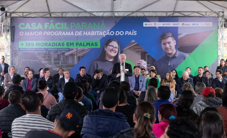 Palmas, 22 de maio de 2025 - O vice-governador Darci Piana participa da inauguração do Residencial Verdes Campos. São 199 casas, sendo todas as unidades subsidiadas pelo Governo do Estado, por meio do Casa Fácil Paraná.