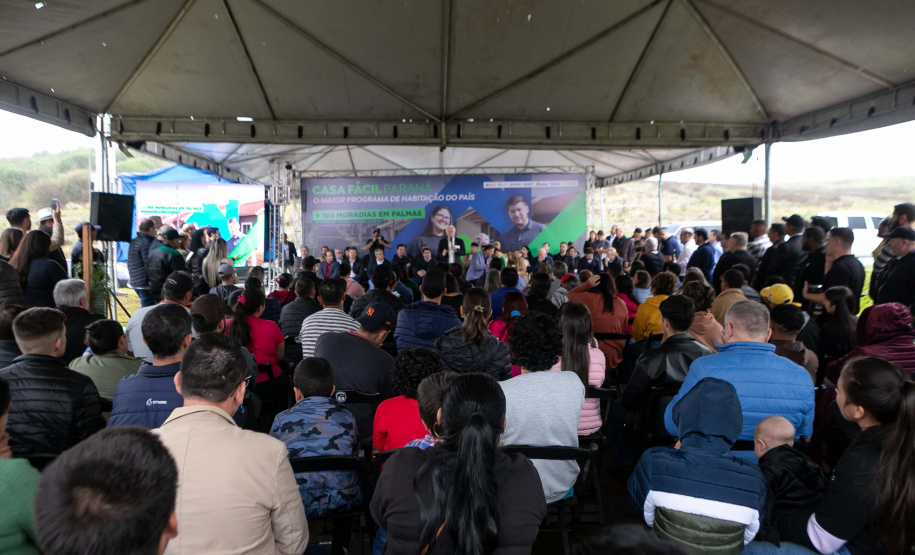 Palmas, 22 de maio de 2025 - O vice-governador Darci Piana participa da inauguração do Residencial Verdes Campos. São 199 casas, sendo todas as unidades subsidiadas pelo Governo do Estado, por meio do Casa Fácil Paraná.