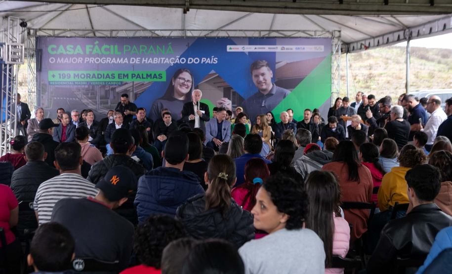 Palmas, 22 de maio de 2025 - O vice-governador Darci Piana participa da inauguração do Residencial Verdes Campos. São 199 casas, sendo todas as unidades subsidiadas pelo Governo do Estado, por meio do Casa Fácil Paraná.