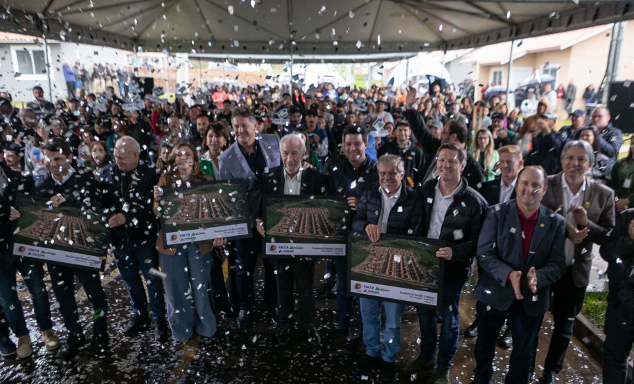 Palmas, 22 de maio de 2025 - O vice-governador Darci Piana participa da inauguração do Residencial Verdes Campos. São 199 casas, sendo todas as unidades subsidiadas pelo Governo do Estado, por meio do Casa Fácil Paraná.