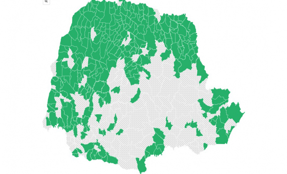 Ribeirão Claro, no Norte Pioneiro do Paraná: um dos 284 municípios do Estado sem alertas de desmatamento ilegal em 2024.