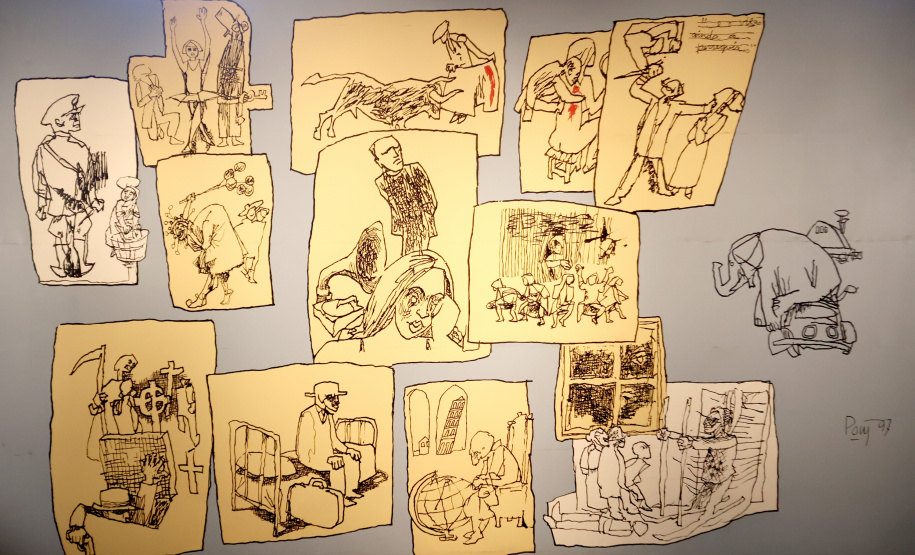 A passagem de Mila pelo Guaíra e pela OSP também está marcada em uma obra do artista paranaense Poty Lazzarotto dentro do teatro, desconhecida pelo público em uma das cortinas corta-fogo, a do Guairinha.