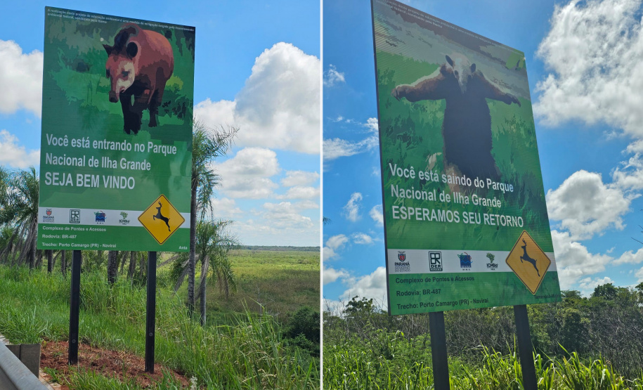 Placas do Parque Nacional Ilha Grande
