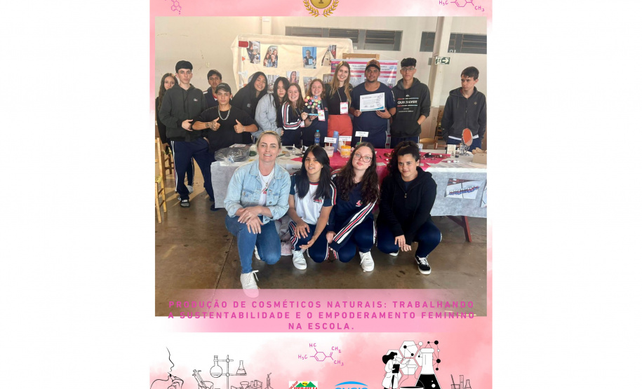 Estudantes de Mangueirinha transformam horta escolar em laboratório de cosméticos