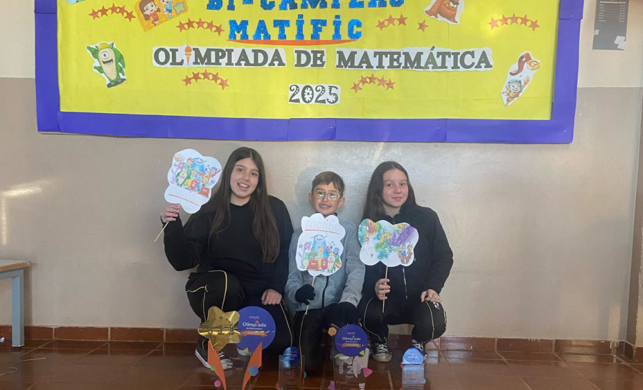 SEED Escola de Dois Vizinhos conquista primeiro lugar nacional em Olimpíada de Matemática pela segunda vez consecutiva