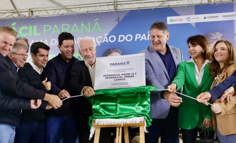 O vice-governador Darci Piana participa da inauguração do Residencial Verdes Campos. São 199 casas, sendo todas as unidades subsidiadas pelo Governo do Estado, por meio do Casa Fácil Paraná.
