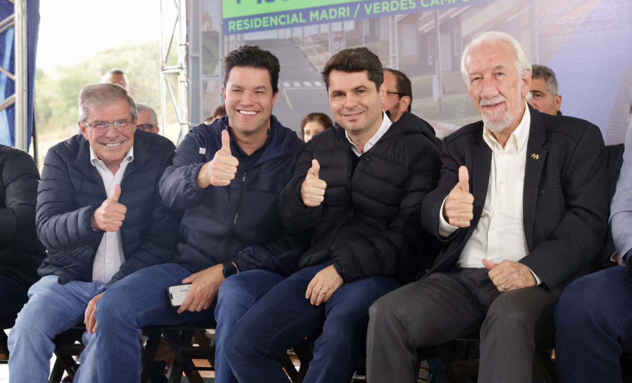O vice-governador Darci Piana participa da inauguração do Residencial Verdes Campos. São 199 casas, sendo todas as unidades subsidiadas pelo Governo do Estado, por meio do Casa Fácil Paraná.