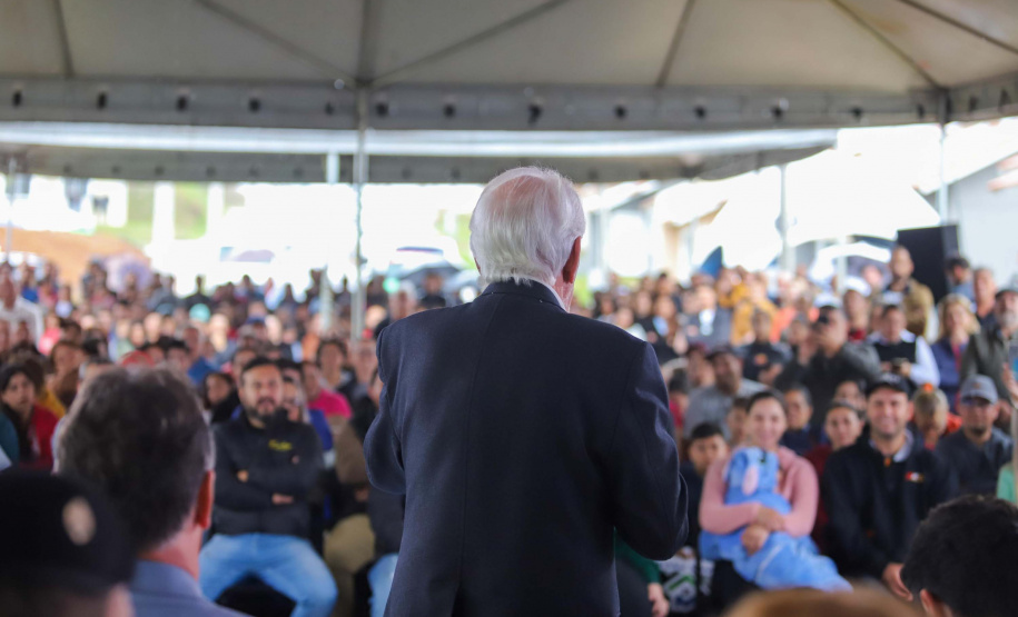 O vice-governador Darci Piana participa da inauguração do Residencial Verdes Campos. São 199 casas, sendo todas as unidades subsidiadas pelo Governo do Estado, por meio do Casa Fácil Paraná.