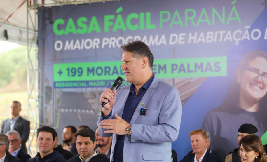 O vice-governador Darci Piana participa da inauguração do Residencial Verdes Campos. São 199 casas, sendo todas as unidades subsidiadas pelo Governo do Estado, por meio do Casa Fácil Paraná.