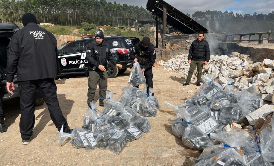 PCPR incinera maior carga de cocaína já apreendida em Curitiba