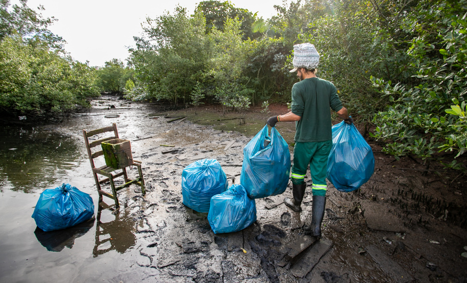 PORTOS - Mutirão remove mais de meia tonelada de resíduos dos manguezais em Paranaguá