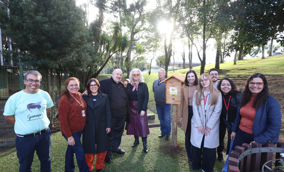 Poliniza Paraná: sede do Ministério Público do Paraná, em Curitiba, ganhou quatro meliponários nesta sexta-feira (13)