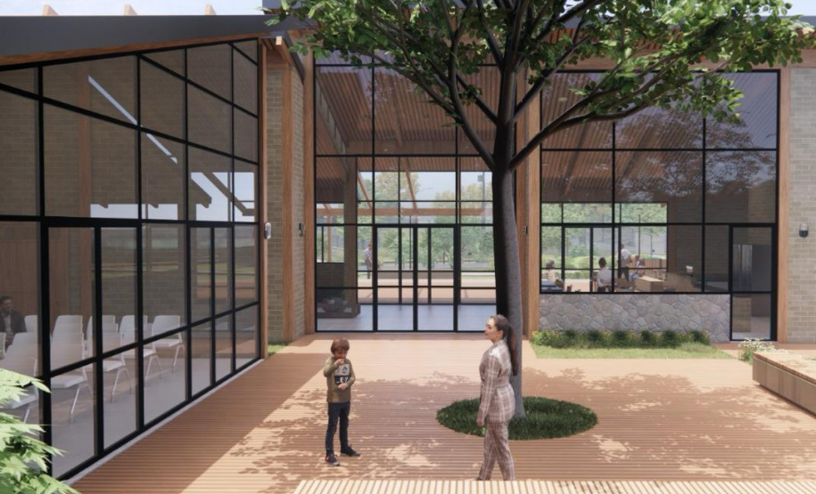 A arquitetura do Novo Horto vai remeter à olaria destruída pelo incêndio provocado pelo descarrilamento do trem no Guajuvira em 1988, da qual sobrou apenas a chaminé. Os janelões do prédio principal vão permitir a contemplação da vegetação nativa da região, destacando-se a araucária e a guajuvira, árvores-símbolo do município e do distrito, respectivamente.