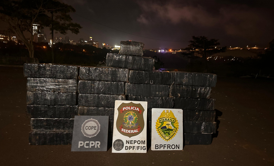 Ação integrada entre PMPR, PCPR e PF apreende mais de meia tonelada de maconha em Foz do Iguaç