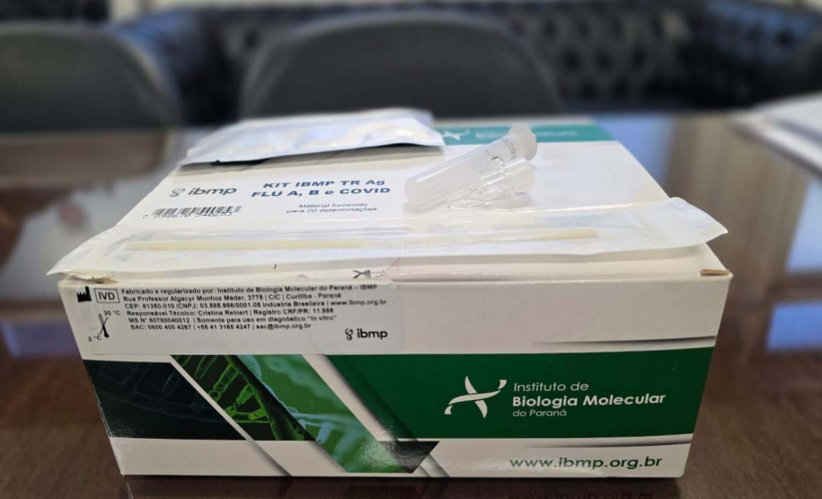 Sesa recebe 100 mil testes rápidos para Influenza A, B e Covid-19