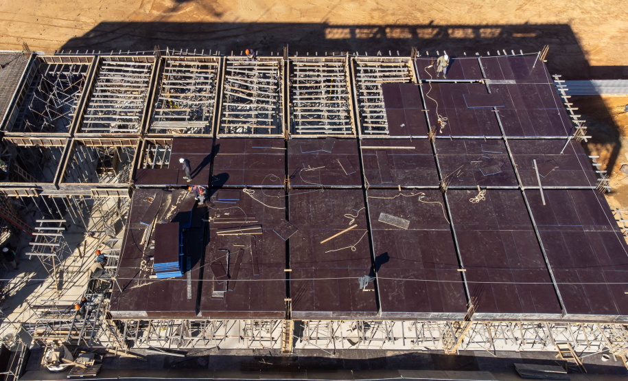 São José dos Pinhais, 18 de julho de 2025 - Construção do Hospital e Maternidade SJP, na Região Metropolitana de Curitiba (RMC).