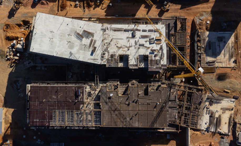 São José dos Pinhais, 18 de julho de 2025 - Construção do Hospital e Maternidade SJP, na Região Metropolitana de Curitiba (RMC).