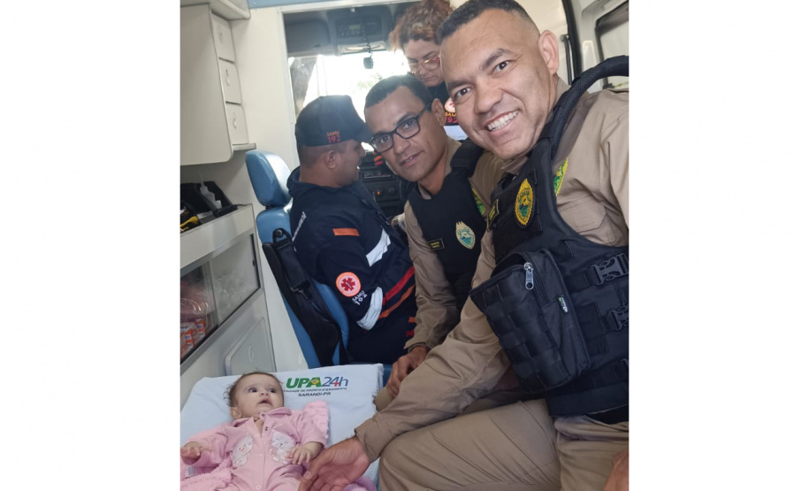 Em corrida contra o tempo, PMPR salva bebê que estava sem respirar em Sarandi