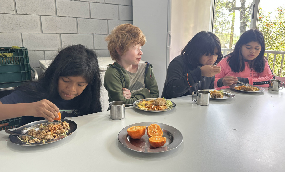 Escola estadual indígena mescla pratos tradicionais da cultura Guarani ao cardápio da alimentação escolar