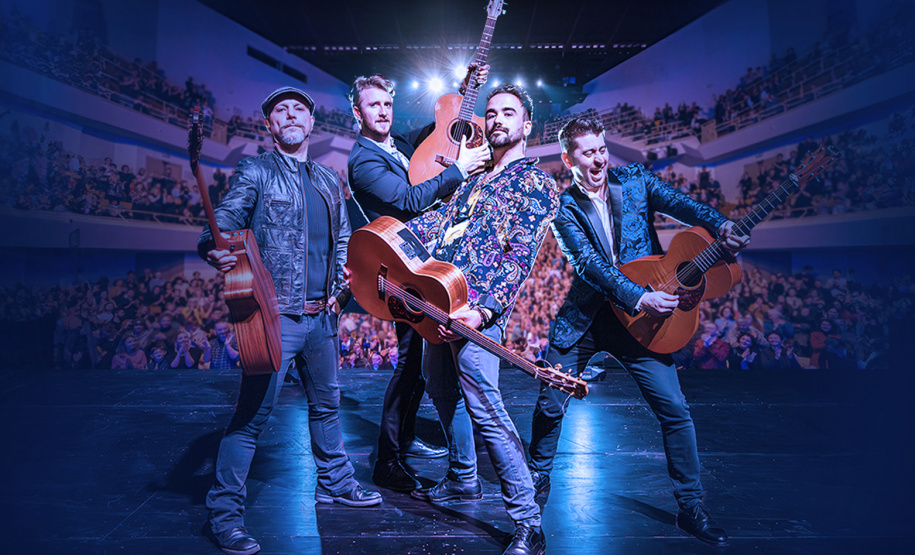 Quarteto italiano 40 FINGERS estreia no Brasil com apresentação no Guairão