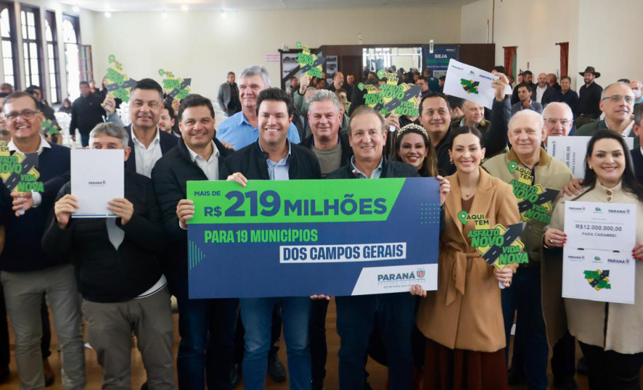 Governo do Estado autoriza investimentos de mais de R$ 200 milhões para os Campos Gerais