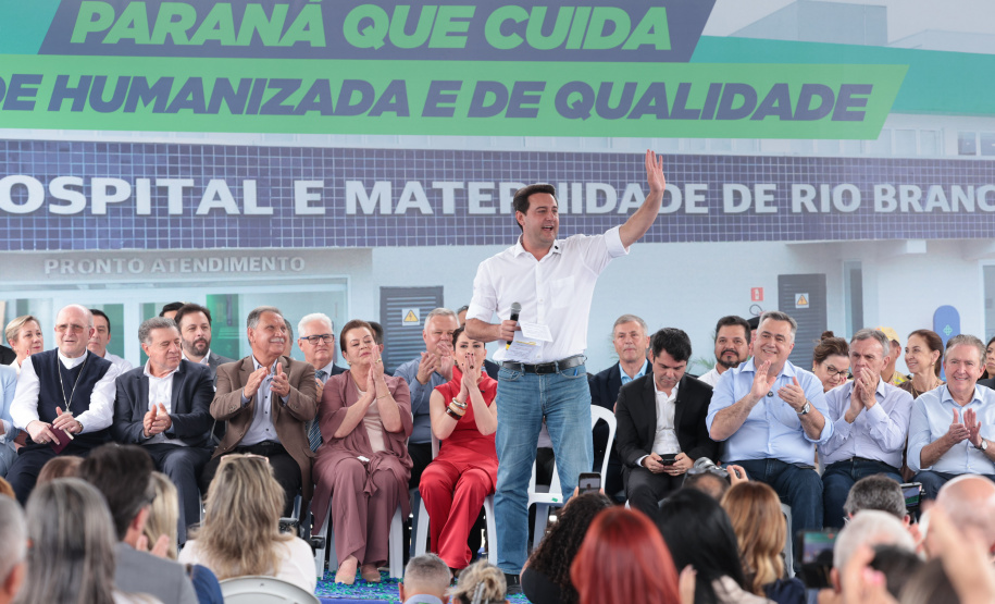 O governador Carlos Massa Ratinho Junior inaugura, nesta segunda-feira (6), o novo Hospital e Maternidade de Rio Branco do Sul. Foto: Geraldo Bubniak/AEN