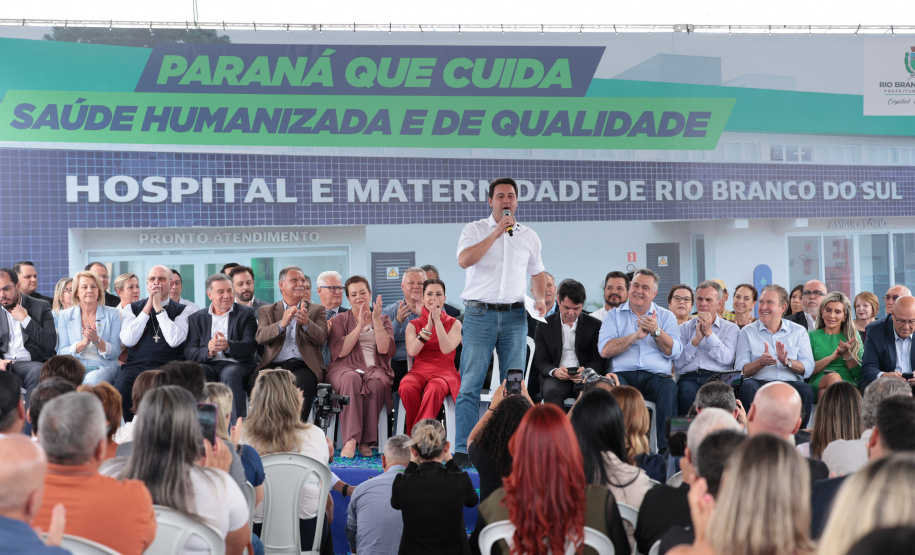 O governador Carlos Massa Ratinho Junior inaugura, nesta segunda-feira (6), o novo Hospital e Maternidade de Rio Branco do Sul. Foto: Geraldo Bubniak/AEN