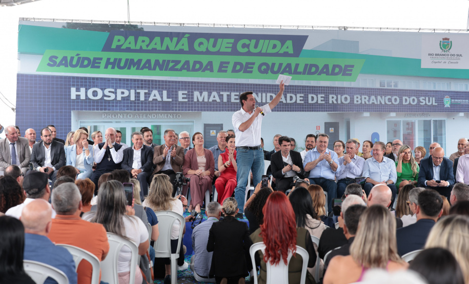 O governador Carlos Massa Ratinho Junior inaugura, nesta segunda-feira (6), o novo Hospital e Maternidade de Rio Branco do Sul. Foto: Geraldo Bubniak/AEN