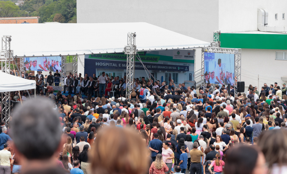 O governador Carlos Massa Ratinho Junior inaugura, nesta segunda-feira (6), o novo Hospital e Maternidade de Rio Branco do Sul. Foto: Geraldo Bubniak/AEN