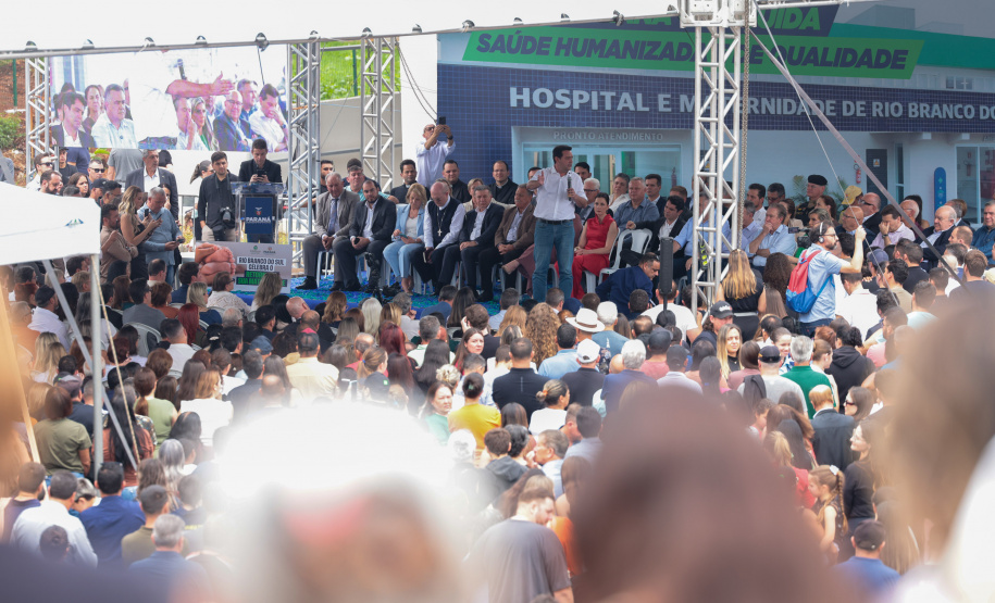 O governador Carlos Massa Ratinho Junior inaugura, nesta segunda-feira (6), o novo Hospital e Maternidade de Rio Branco do Sul. Foto: Geraldo Bubniak/AEN