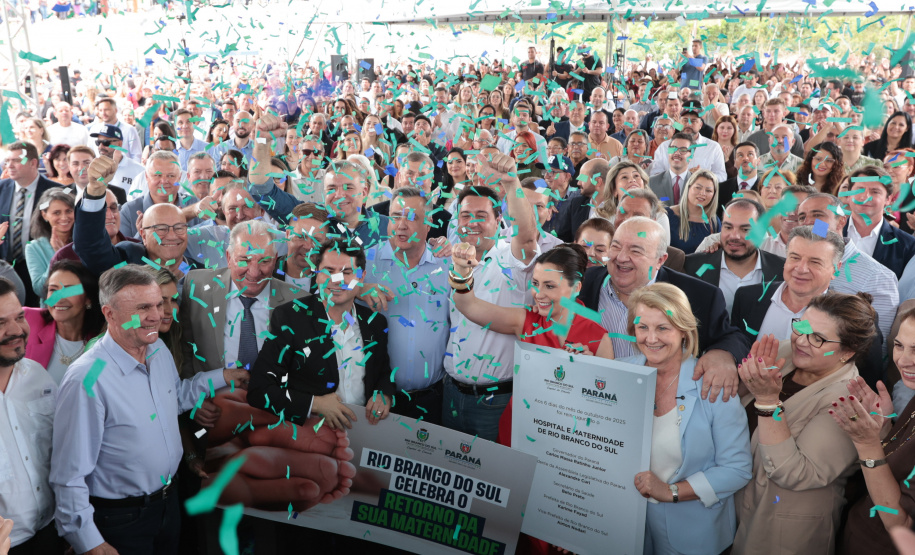 O governador Carlos Massa Ratinho Junior inaugura, nesta segunda-feira (6), o novo Hospital e Maternidade de Rio Branco do Sul. Foto: Geraldo Bubniak/AEN
