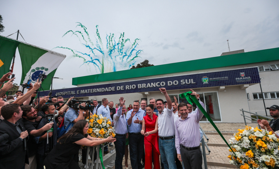 O governador Carlos Massa Ratinho Junior inaugura, nesta segunda-feira (6), o novo Hospital e Maternidade de Rio Branco do Sul. Foto: Geraldo Bubniak/AEN