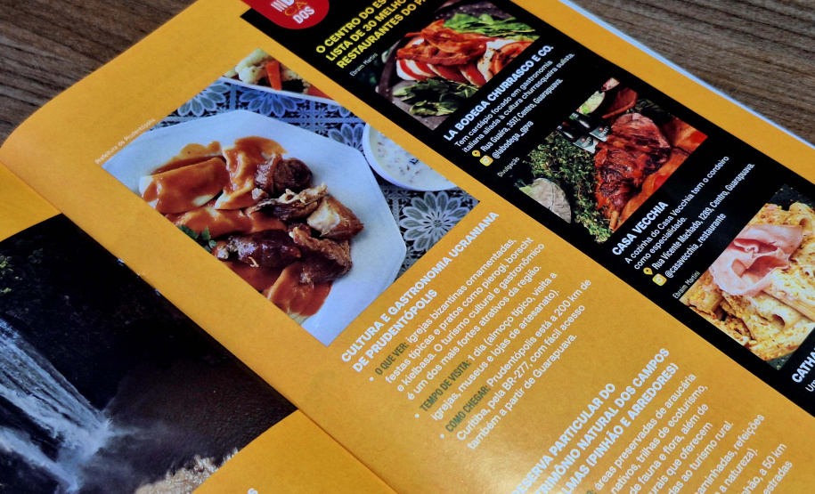 Guia exalta atrativos e 30 restaurantes premiados pelo Viaje Paraná no Prêmio Bom Gourmet