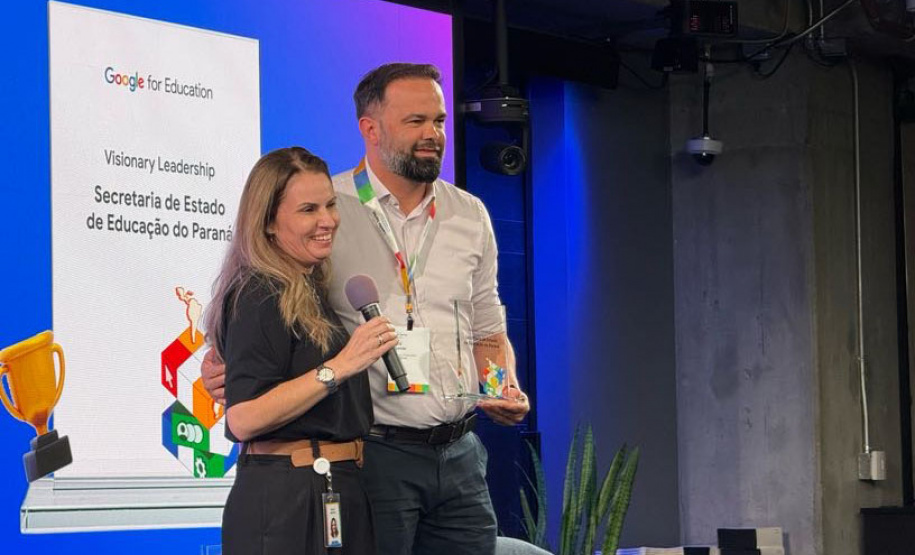 Educação do Paraná é premiada em evento da Google voltado à tecnologia para o aprendizado