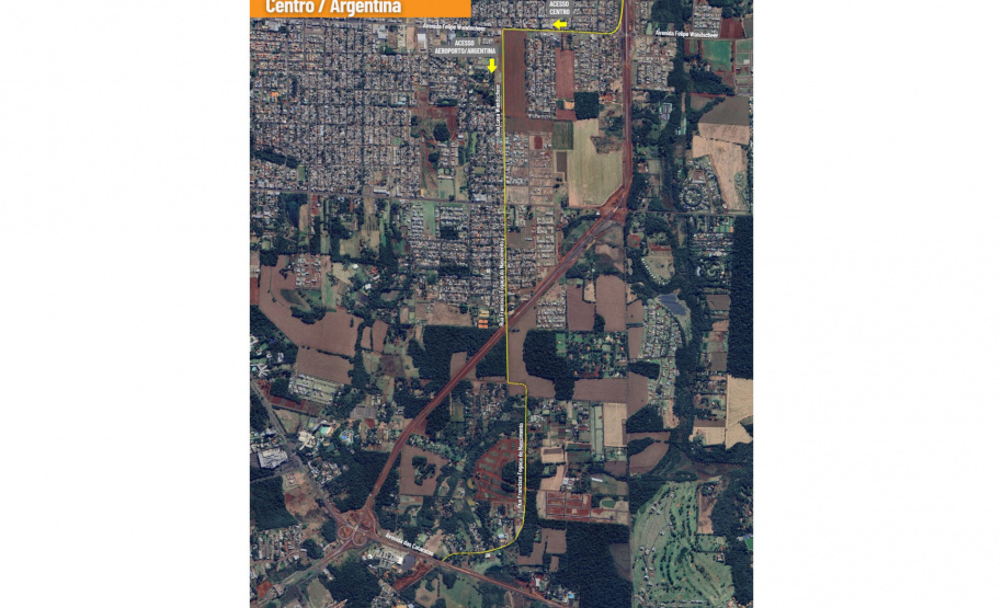 DER -  Rotas alternativas em trecho da obra da Perimetral Leste de Foz do Iguaçu