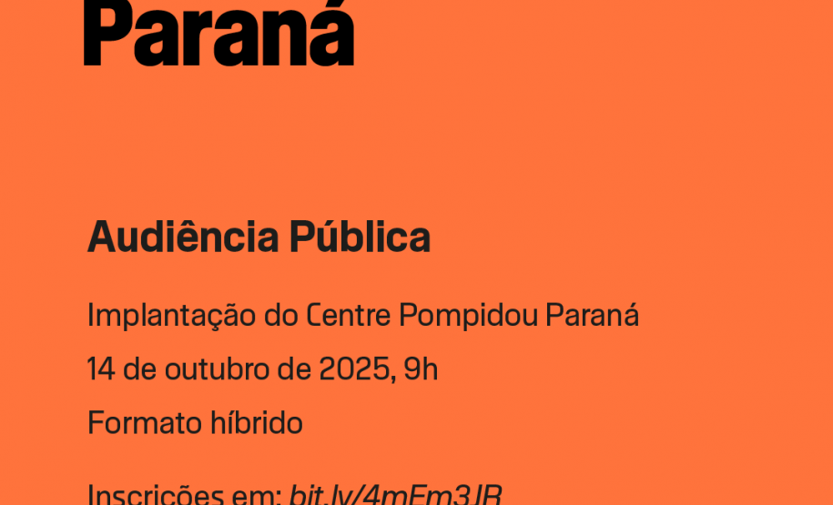 SEEC realiza audiência pública sobre implantação do Centre Pompidou  Paraná
