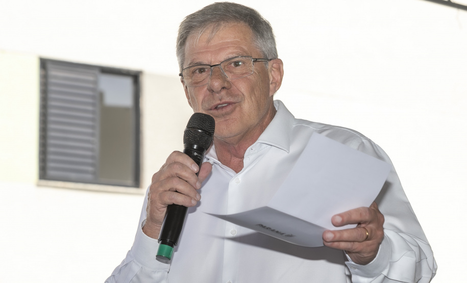 Londrina, 25 de outubro de 2024 - O governador em exercício Darci Piana inaugura residencial com 512 apartamentos dentro do programa Casa Fácil Paraná.