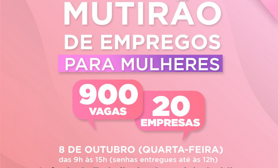 Mutirão do Emprego para Mulheres oferece mais de 900 vagas em Curitiba