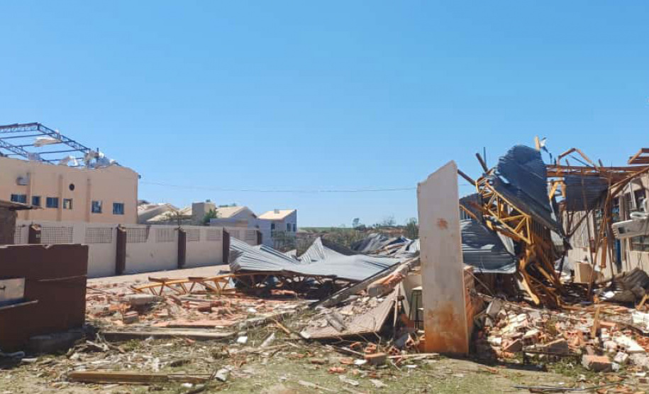 Tornado causa danos graves em duas escolas estaduais de Rio Bonito do Iguaçu
