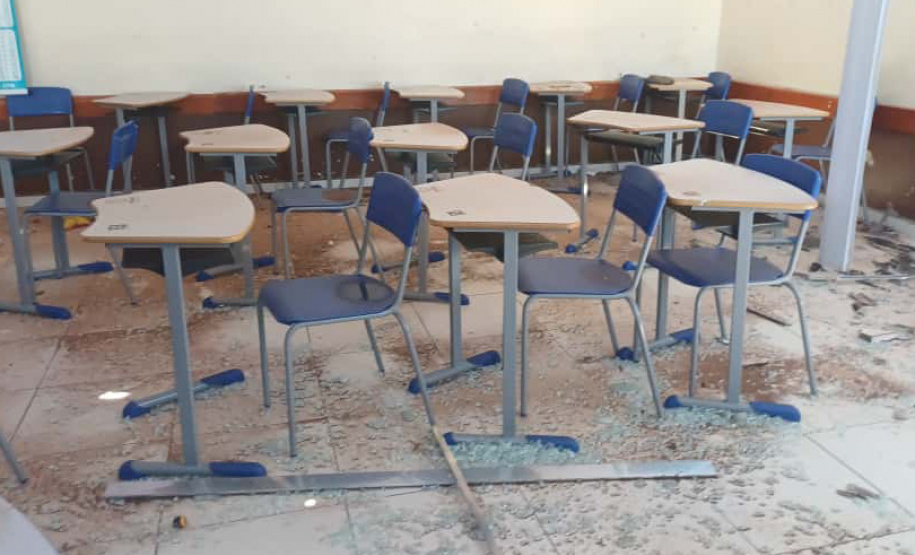 Tornado causa danos graves em duas escolas estaduais de Rio Bonito do Iguaçu