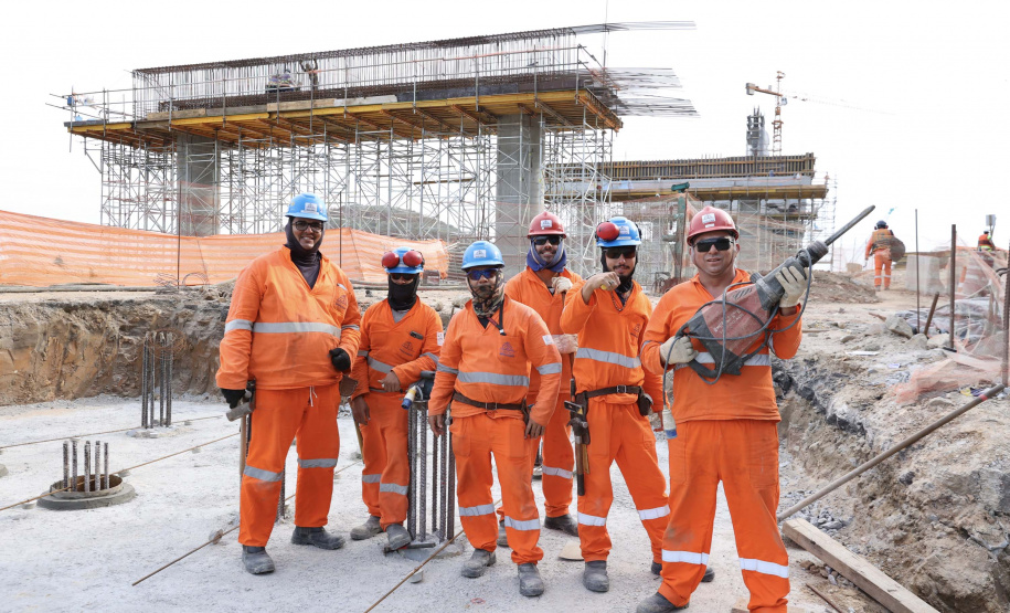 Ritmo acelerado: Ponte de Guaratuba chega a 80% de execução