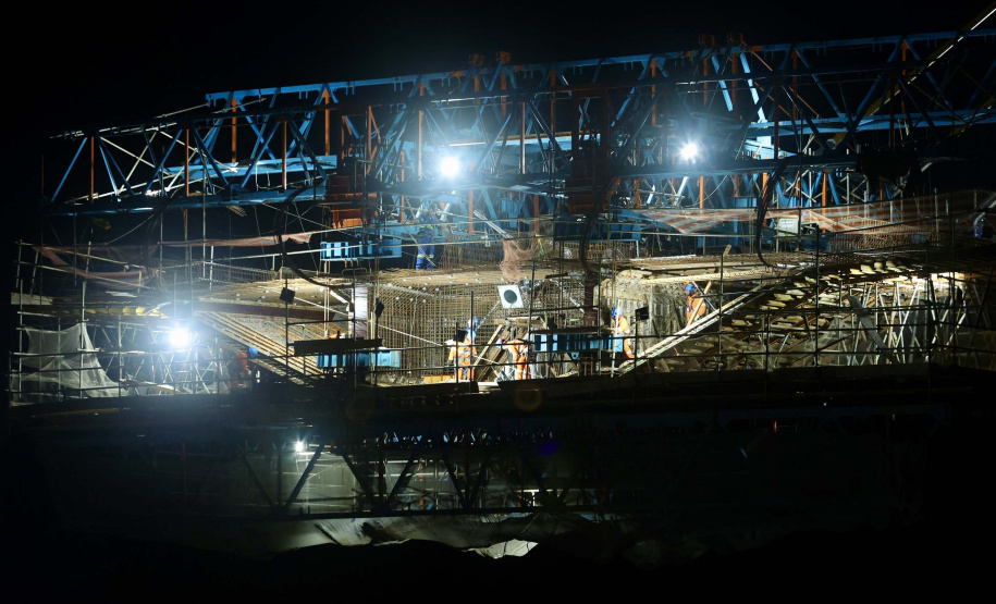 Ritmo acelerado: Ponte de Guaratuba chega a 80% de execução